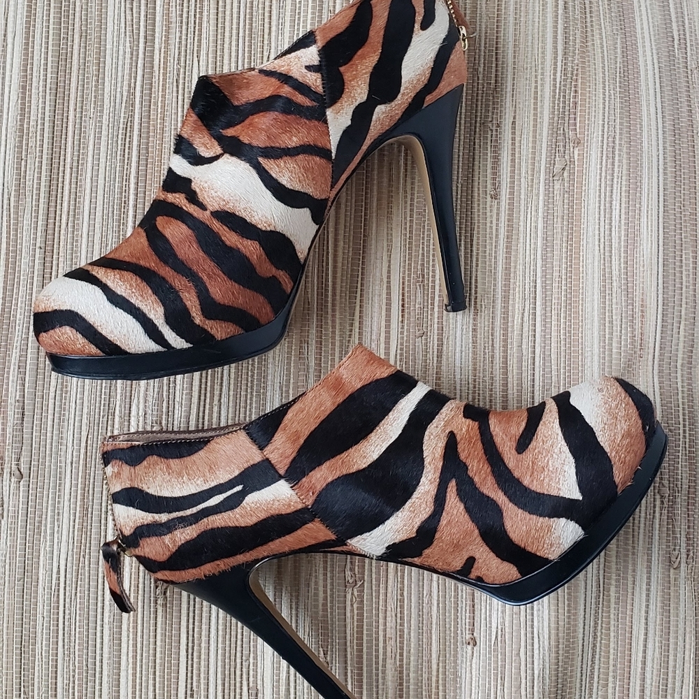 Nine West Platform Zebra Booties